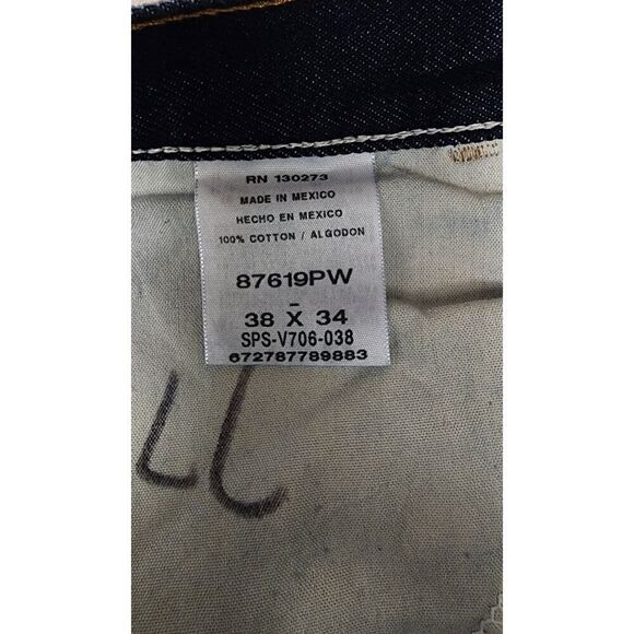 Wrangler Men’s 13MWZ Cowboy Cut Original Fit Jean Indigo Blue 38X34 NWT - Picture 13 of 14